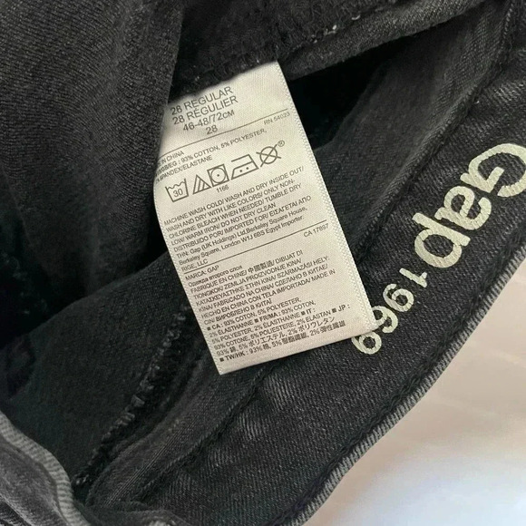 Gap 1996 Women's Stretch High-Waisted Fitted Ankle Skinny Jeans Black Size 28 - Picture 7 of 7